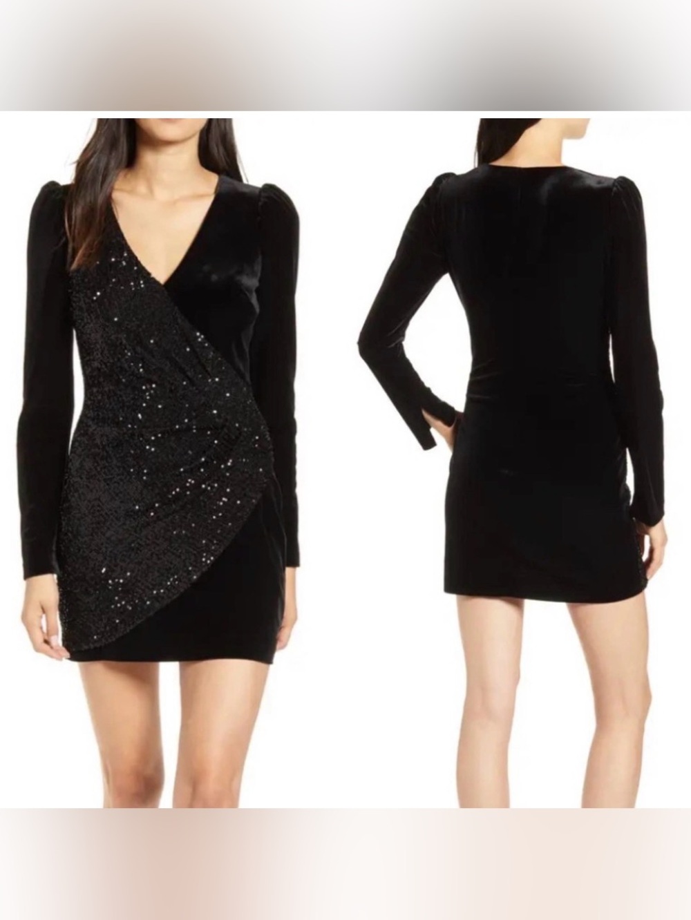 NWT Bailey 44 Selby Sequin and Velvet Minidress